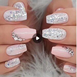Beautiful press-on or glue-on nails.